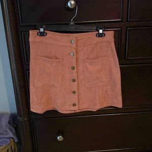 Altar’d State Pink Suede Skirt, Size Small, Like New
